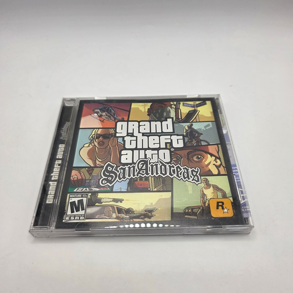 Grand Theft Auto San Andreas PC Rockstar Games 2005 Jewel Case Video Game MRated